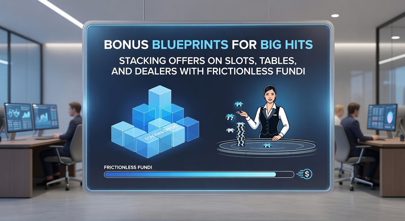 Dynamic split-screen of slot reels exploding with bonuses, blackjack hands stacking chips, and live dealer roulette wheel with funding icons overlayed