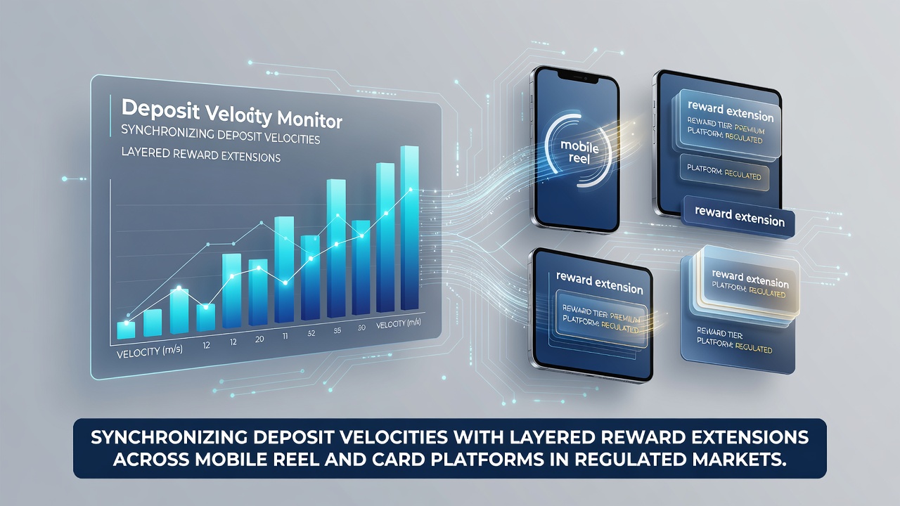 Mobile casino interface showing synchronized deposit processing and reward layers on reel and card game platforms